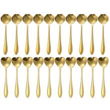 2/8/20pcs Luxury Stainless Steel Heart, Rose, Cherry Blossom, Cosmos Flower Shaped Coffee Spoon, Stirring Spoon, Dessert Spoon, Suitable For Home, Kitchen, Restaurant, Hotel, Holiday Party, Festival Gift Back To School