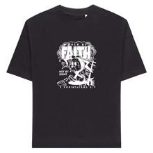 Camiseta Oversized Estampa Bíblica 2 Coríntios 5:7 porque andamos por fé, e não pelo que vemos