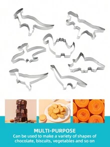 Khuôn làm bánh quy hình khủng long bằng thép không gỉ, Khuôn cắt bánh quy bằng thép không gỉ 7 chiếc, Khuôn làm bánh quy ép tay, Khuôn cắt trái cây, Dụng cụ nhà bếp tự làm máy ép bánh bao, Thích hợp cho Ngày thiếu nhi, Đám cưới, Sinh nhật, Năm mới, Halloween, Giáng sinh, Phục sinh, Ngày lễ tình nhân, Lễ tạ ơn và các bữa tiệc lễ hội khác - Ngày thiếu nhi, Halloween hoặc Tiệc Giáng sinh - khuôn bánh quy - Xem 5