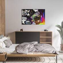 1 Pc  Hip Hop Artist Poster Room DecorWooden Framed Canvas Painting -  Thickness 2.25cm/0.9inch,Home Gift Decoration, Room Decoration Aesthetic, Wall Decoration Art, Perfect Gift, Autumn And Winter Wall Decoration, Living Room Decoration, Bedroom Decoration, Kitchen Decoration, Entry Decoration, Bathroom Decoration, Direct Wall Painting, High Quality Wall Painting Poster