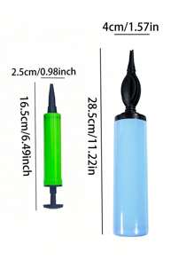 3pcs Balloon Inflator Set, Including Manual Air Pump, Portable Foot Pump And Balloon Blower, Suitable For Birthday Party, Celebration, Wedding, Balloon Inflation (Random Color) - Multicolor - View 5