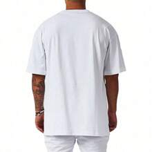Men's Oversized StreetWear Smile Melting Chest T-Shirt 100% Cotton From S To Plus Size G3 - 黑色 - 查看 2