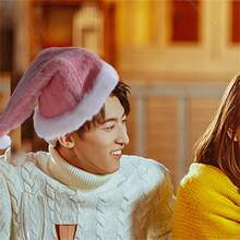 Pink And Silver Silvery Santa Hat - Pink -30x45cm Christmas Decorations Home Christmas Gifts Christmas Decor