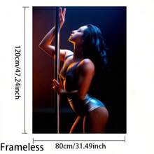 Modern Sexy Dancer Canvas Art Print - Wooden Frame Canvas Painting 2.25cm Piece (3) Thickness 0.9inch / 3, Home Gift Decoration, Room Decoration Aesthetics, Wall Decoration Art, Perfect Gift, Autumn Winter Wall Decoration, Living Room Decoration, Bedroom Decoration, Kitchen Decoration, Entrance Decoration, Bathroom Decoration, Direct Wall Painting, High-Quality Wall Painting Poster