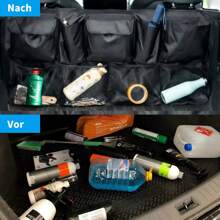 Organizer Auto Aufbewahrungstasche Kofferraumtasche Wasserdichten Taschen - Schwarz - Übersicht 3