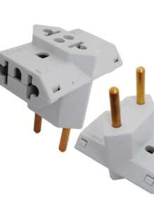 Adaptador De Tomada Benjamim T Com 3 Entradas Multiplicador