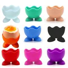 Set de 5 tazas de silicona para escalfar huevos, aptas para huevos escalfados o cocidos blandos - Empaquetado en multicolor, se ajusta a huevos individuales con soportes - Apto para lavavajillas, fácil de limpiar - Accesorio de cocina para desayuno, brunch y mañanas - Multicolor - Ver 7
