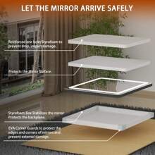 Gương trang điểm Hasipu có đèn, Gương trang điểm LED 32" X 22", Gương trang điểm có đèn có thể điều chỉnh độ sáng 3 chế độ, Gương trang điểm điều khiển màn hình cảm ứng cho phòng khách, Đồ trang trí phòng tắm tại nhà, Đồ dùng trang điểm mùa hè, Phụ kiện phòng tắm, Quay lại trường học - màu đen - Xem 8