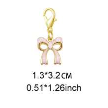 2-10PCS Clip On Charms Heart Rhinestone Bow Rose Pearl Pendant For Jewelry Necklace Bracelet Making DIY Shoe Lace Decoration