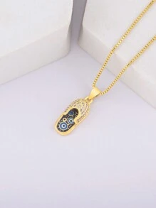 1 件 18K 镀金铜材质白色锆石鞋吊坠项链，优雅珠宝礼物，适合女性、情人节、妈妈、母亲、母亲节、礼物 - 金色 - 查看 12