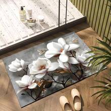 1pc Floral Pattern Carpet, Sunflower Pattern Bathroom Rug, Kitchen Mat, Bathroom Mat, Outdoor Carpet, Bathroom Decor Mat, Non-Slip Kitchen Mat, Bathroom Floor Mat, Floor Mat - FUCFD073 - View 8