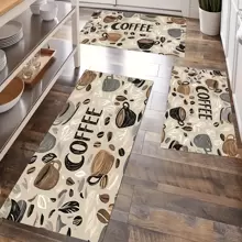 1pc Silica Gel Kitchen Mat, Coffee Style, Can Be Used As Floor Mat, Countertop Mat, Bathroom Mat, Non-Slip, Washable, Absorbent, Suitable For Farmhouse, Entryway, Indoor, Room Decor, Kitchen, Dining Room, Small Office/Home Office, Sink, Laundry Room - XYCFD189 - View 2