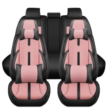 Tapizado de asiento de coche de piel de Napa de lujo, resistente al agua, juego completo de funda universal para asientos delanteros y traseros, cojines protectores aptos para la mayoría de sedanes, camionetas, hatches, SUV y crossover