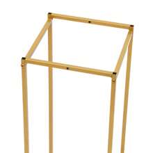 3Pcs Wedding Flower Stand Metal Centerpieces For Tables Flower Plants Vase Golden Tall Floor Vase Column Geometric Flower Stand For Weddings Party Event Decorations (20*20*50cm+23*23*60cm+26*26*70cm) - Gold - View 9