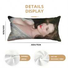 1 件定制照片抱枕 - 双面印花，超长，为仰卧和侧卧者提供舒适的睡眠支撑，适合单人床至双人床，可机洗，现代风格睡眠枕 - 彩色 - 查看 2