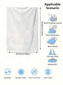 SRH 1pc Customizable Blanket - Plaid Pattern, Upload Your Own Photo And Text, Flannel Fabric, Soft And Cozy, Suitable For Room, Sofa, Bedroom, Office, Camping, Travel, Best Personalized Gift For Partner, Valentine's Day, Mother's Day, Anniversary, Birthday