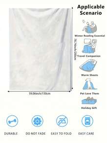 SRH 1pc Customizable Blanket - Plaid Pattern, Upload Your Own Photo And Text, Flannel Fabric, Soft And Cozy, Suitable For Room, Sofa, Bedroom, Office, Camping, Travel, Best Personalized Gift For Partner, Valentine's Day, Mother's Day, Anniversary, Birthday