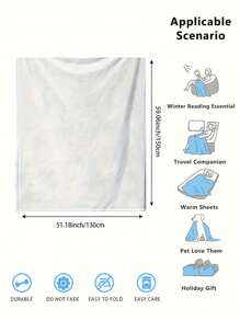 SRH 1pc Customizable Blanket - Plaid Pattern, Upload Your Own Photo And Text, Flannel Fabric, Soft And Cozy, Suitable For Room, Sofa, Bedroom, Office, Camping, Travel, Best Personalized Gift For Partner, Valentine's Day, Mother's Day, Anniversary, Birthday