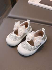 1 双婴儿软底防滑步行鞋（适合女婴） - 銀色 - 查看 11