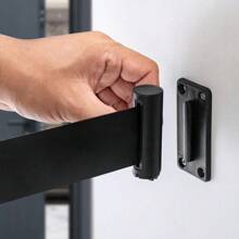 Queue Barrier Belt 5M Wall Mounted Retractable Red Security Belt Rope Barrier With Stainless Steel Support For Outdoor Ribbon Control Crowd (Black) - Black - View 6