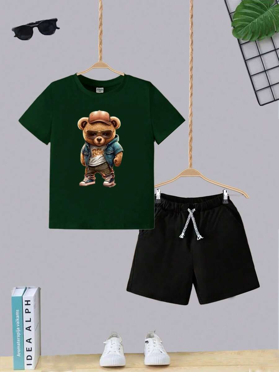 Tween Boys Sets - 墨綠色 - 查看 1