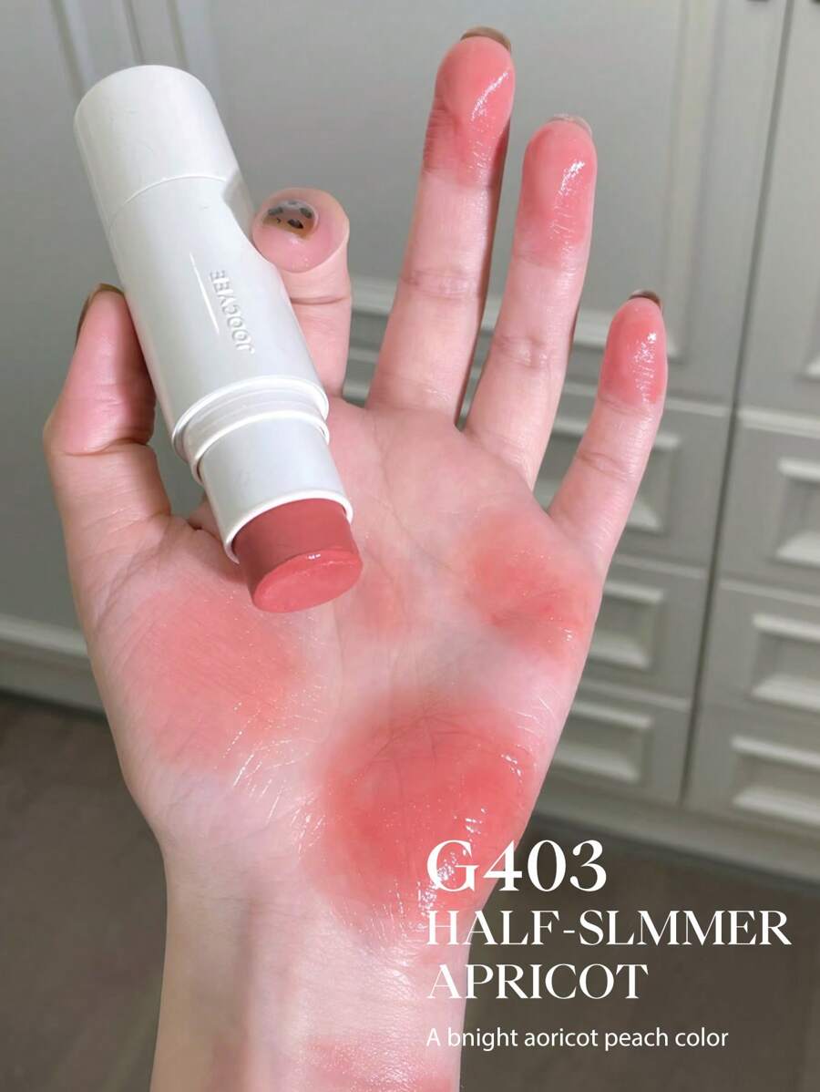 JOOCYEE GLAZED 多用途腮红棒 G403 杏色，持久自然腮红，适用于唇部和脸颊 - G403 Half-Summer Apricot - 查看 1