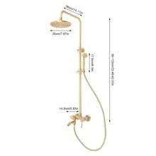 YUNRUX Antique Retro Shower Set Shower Faucet Rain Shower Shower System With Hand Shower - Bronze - View 3