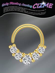 CIZME Gold Stainless Steel Hoop Nose Ring Cartilage Ring Set Gold Color Set For Men And Women, Stainless Steel Nose Ring Hoop Nose Piercing Jewelry For Women And Men Gold Hoop Nose Ring, Stainless Steel Helix Tragus Lip Septum Ring Cartilage Earring Hoop Piercing Jewelry