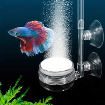1PC Aquarium Oxygen Pump With Air Diffuser, Acrylic Transparent Silent Low-Pressure Air Disc