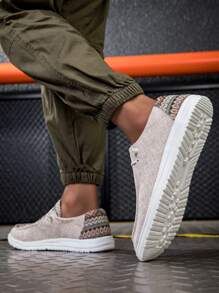 Men's Jacquard Splicing Outdoor Fashionable Casual Walking Shoes, Suitable For Teen Summer Casual Or Outdoor Athletic Or Vacation Travel Or Graduation Gifts Or Birthday Dress Accessories ,Gym