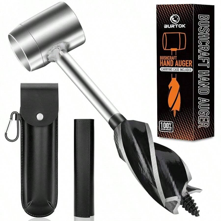 Bushcraft Gear For Survival, Bushscraft Hand Auger, Survival Tools,Bushcraft Auger,Scotch Eye Wood Auger Drill Bit For Camping And Bushcraft (Black) - Black - View 1