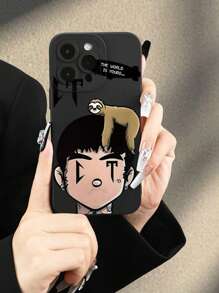 1pc Cartoon Letter Print Phone Case, Compatible With IPhone Compatible With IPhone Models, Best Gift For Friends, Family And Besties Waterproof Shockproof Anti-Fall Scratch Resistant - Multicolor - View 6