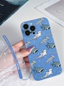 1 pieza Funda de teléfono a prueba de golpes con patrón de ola de verano de TPU gris y 1 pieza Cordón de silicona gris, compatible con iPhone / teléfonos Android como OPPO, etc., versión internacional, no la versión nacional - Multicolor - Ver 2