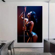 Modern Sexy Dancer Canvas Art Print - Wooden Frame Canvas Painting 2.25cm Piece (3) Thickness 0.9inch / 3, Home Gift Decoration, Room Decoration Aesthetics, Wall Decoration Art, Perfect Gift, Autumn Winter Wall Decoration, Living Room Decoration, Bedroom Decoration, Kitchen Decoration, Entrance Decoration, Bathroom Decoration, Direct Wall Painting, High-Quality Wall Painting Poster
