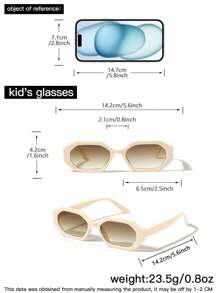 1 PC Youth 12-16Y Acrylic Casual Rectangle Fashion Glasses For Holiday Outings And Holiday Gifts - Multicolor - View 6