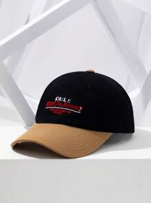 1 buc șapcă de baseball cu broderie cu litere colorate de epocă, șapcă cu coroană moale, reglabilă, snapback, versatilă pentru primăvară/vară