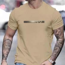 Oak Men's T-Shirt Premium Cotton Mesh Blouse Imported Shirt Immediate Shipping - 卡其色 - 查看 1