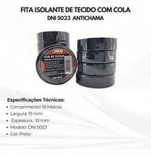 Fita Isolante Tecido Chicote Lonada Dni Com Cola Antichama