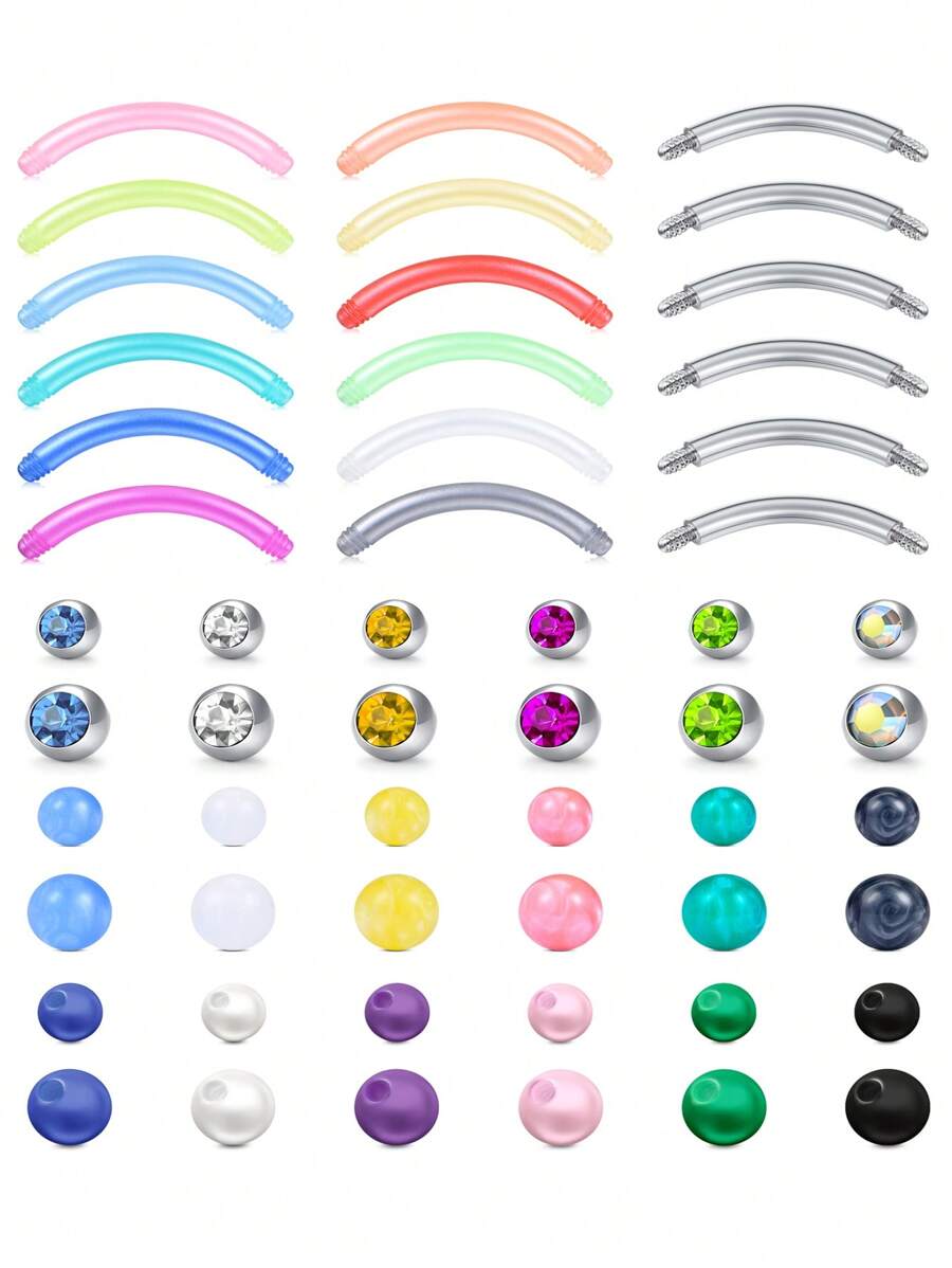 Piercing Nombril Femme Lot De 6 Piercings De Nombril En Or Et Acier Chirurgical Piercing Nombril