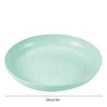 小麦秸秆盘子轻便不易破碎晚餐盘子套装适用于洗碗机和微波炉 - 彩色 - 查看 17