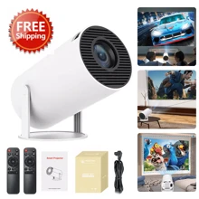 HY300 PRO Home Theater Mini Portable Projector With Autofocus & High-Definition - Black and White - View 10