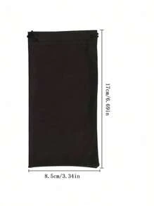 1-100 chiếc Túi đựng kính, Túi đựng kính mắt thông thường có khóa rút, Túi đựng kính chống bụi Phụ kiện kính cho phụ nữ khi trở lại trường - màu đen - Xem 6