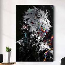 Framed-Dark Mad Masked Man Anime Canvas Art Cool Unique Wall Decoration,Birthday Party Decoration, Family Living Room Office Wall Decoration, Perfect Valentine's Day Gift And Wall Decoration