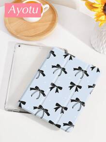 Ayotu Bow-Knot Bow Case Compatible With Samsung Galaxy Tab/IPad,IPad 9th/8th/7th Generation 10.2 Inch ,New IPad 10th Generation Cover,With Auto Wake/Sleep,Four Corners Anti-Fall