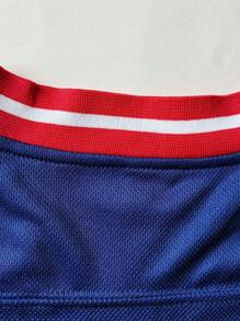 Men's Embroidered Ice Hockey Jersey 21 Blue Casual V-Neck Long Sleeves T-Shirts Party Sports Top