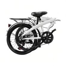 Futchoy 20" 7 Speed Foldable Bicycle Folding Bike Dual Disc Brake Adult City Bicycle NEW - White - View 7