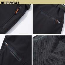 FASBUCO Men's Water Resistant Hiking Pants All Seasons Quick Dry Working Cargo Pants - Black - View 6