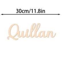 1Pc Custom Name Tag, Wooden Name Tag, Multiple Font Style Options, Custom Laser Cutting, Multipurpose Wall Mounting Decoration, Perfect For Bedroom And Living Room, Personalized Elegant Laser Cut Shiny Label Gifts Birthday Graduation - Multicolor - View 11