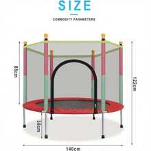 5 FT Trampoline With Cover And Accessories Free Space Hopper For Indoor And Outdoor Use Red - Red - View 1