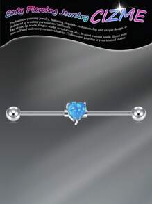 CIZME 14G Industrial Barbell Cartilage Earring Body Piercing Jewelry 35mm 38mm, Industrial Piercing Jewelry Industrial Piercing,Industrial Earrings For Women Men,Industrial Barbell Stainless Steel Industrial Bar Piercing Iindustrial Bar - Silver - View 10